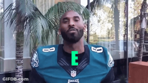 Man In Eagles Jersey With Letter E GIF