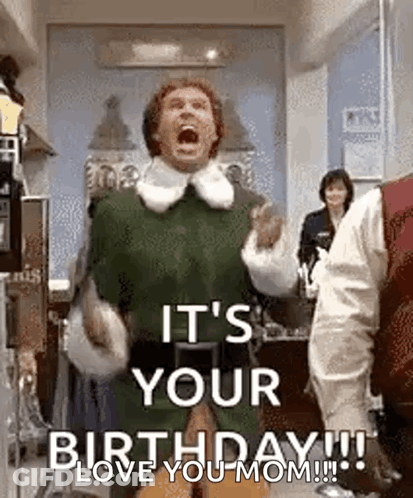 Man In Elf Costume Screaming Happy Birthday GIF
