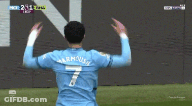 Man In Etihad Airways Shirt With Yellow And Blue Flag GIF