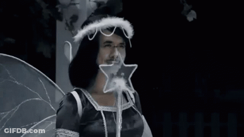 Man In Fairy Costume Saying Abra GIF