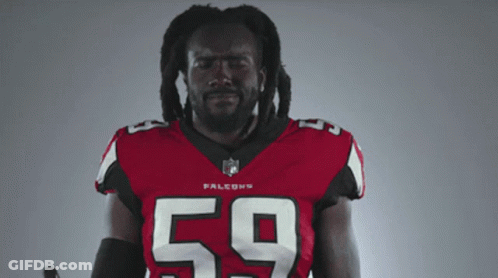 Man In Falcons Jersey Number 59 GIF