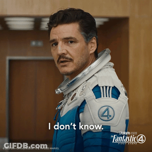 Man In Fantastic Four Outfit Says I Don't Know GIF