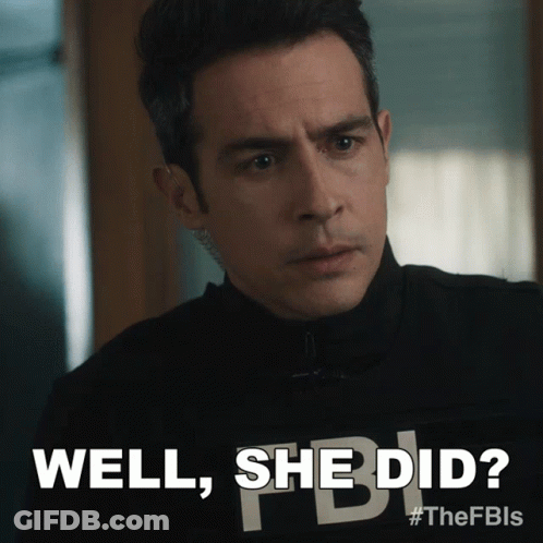 Man In FBI Uniform Saying Well She Did GIF