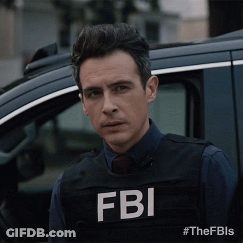 Man In FBI Vest GIF