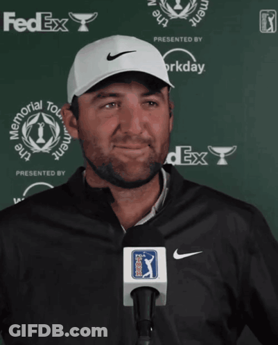 Man In FedEx Hat And Nike Jacket GIF