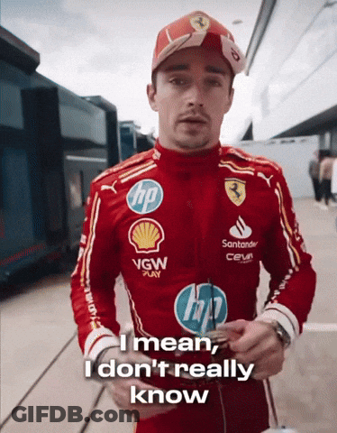 Man In Ferrari Uniform Saying I Don't Know GIF