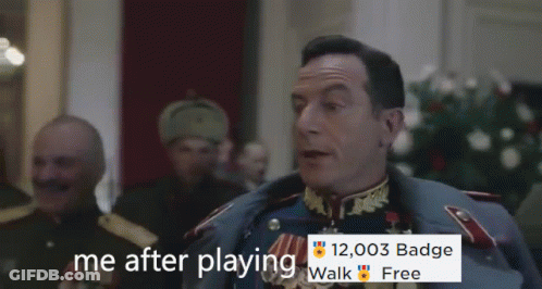 Man In Field Marshal Uniform Standing In Room GIF