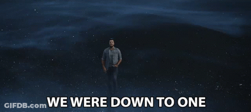 Man In Field Saying We Were Down To One GIF