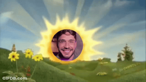 Man In Field With Sun In Background GIF