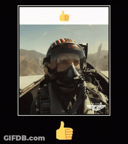 Man In Fighter Jet With Thumbs Up GIF