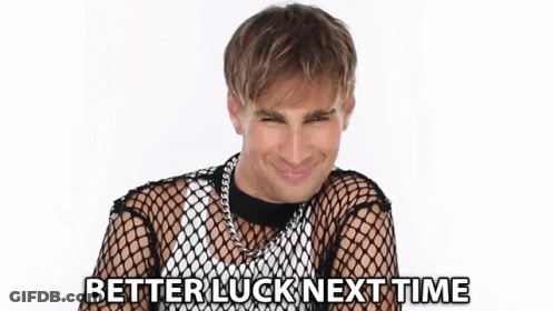 Man In Fishnet Top Smiling Better Luck Next Time GIF