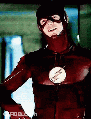 Man In Flash Costume Smiling GIF