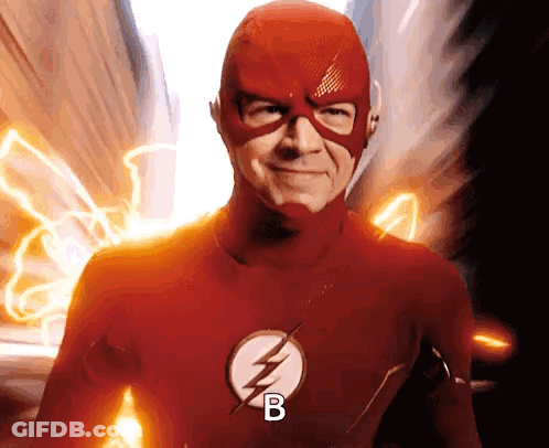 Man In Flash Costume With B GIF
