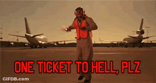 Man In Flight Suit Running On Runway GIF