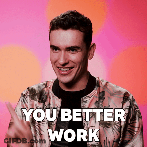 Man In Floral Jacket Saying You Better Work GIF
