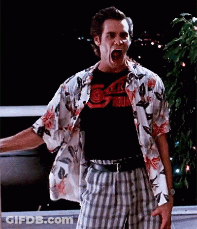 Man In Floral Shirt And Plaid Pants Screaming GIF