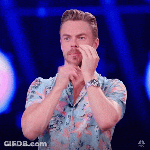 Man In Floral Shirt Applauding On NBC Dance Show GIF