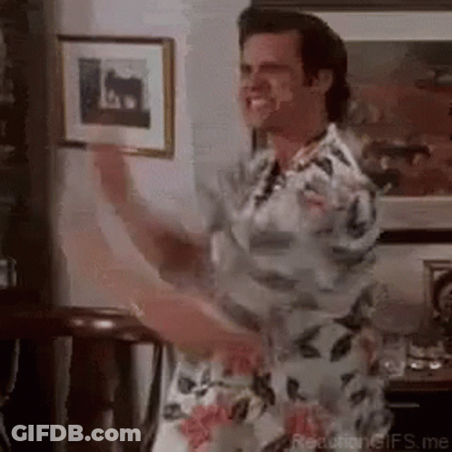 Man In Floral Shirt Dancing GIF