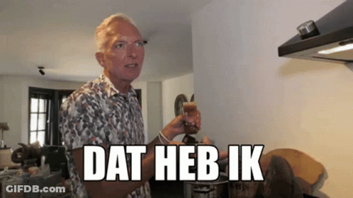 Man In Floral Shirt Holding Glass Dat Heb Ik GIF