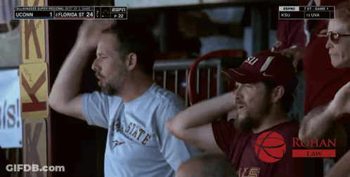 Man In Florida State Shirt Watching Basketball GIF