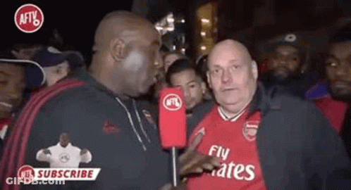 Man In Fly Emirates Shirt Talking GIF