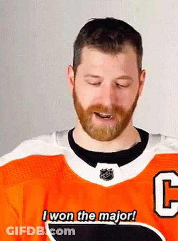 Man In Flyers Jersey Giving Thumbs Down GIF