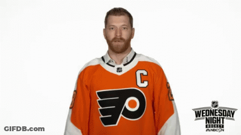 Man In Flyers Jersey Thumbs Down GIF