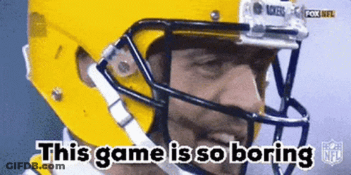 Man In Football Helmet Saying This Game Is So Boring GIF