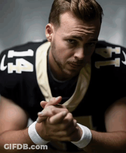 Man In Football Uniform Number 14 GIF