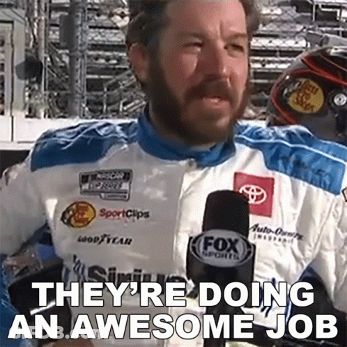 Man In Fox Sports Jacket Talking Into Microphone GIF