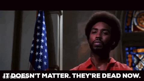 Man In Front Of American Flag Saying It Doesn't Matter GIF