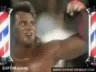 Man In Front Of Barber Pole Make Gifs At Gifsoup GIF