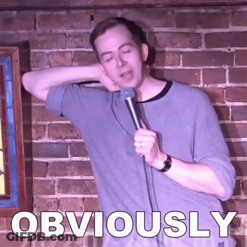 Man In Front Of Brick Wall Says Obviously GIF