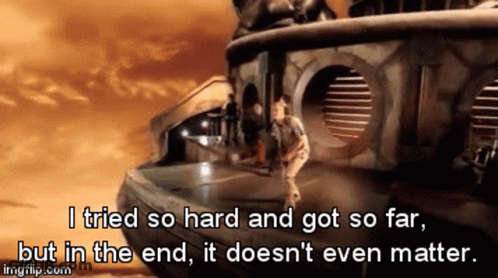 Man In Front Of Building Saying I Tried So Hard And Got So Far But In The End GIF