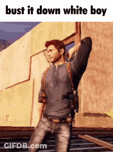 Man In Front Of Building With Bust It Down White Boy GIF