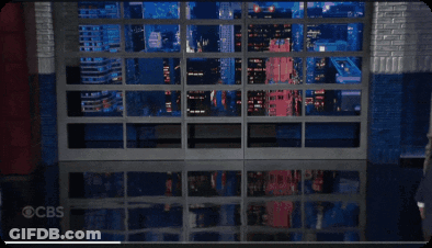 Man In Front Of CBS Screen GIF