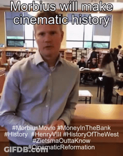 Man In Front Of Classroom Saying Morbidus Will Make Cinematic History GIF