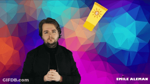 Man In Front Of Colorful Background GIF