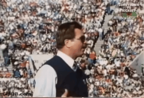Man In Front Of Crowd Countdown To Kickoff GIF