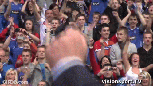 Man In Front Of Crowd Visionsport.tv GIF
