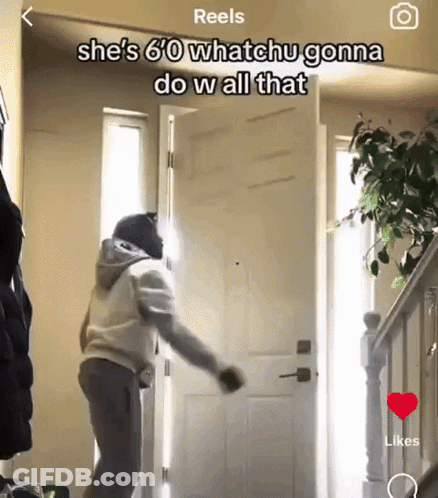 Man In Front Of Door She's 60 Whatchu Gonna Do W All That GIF