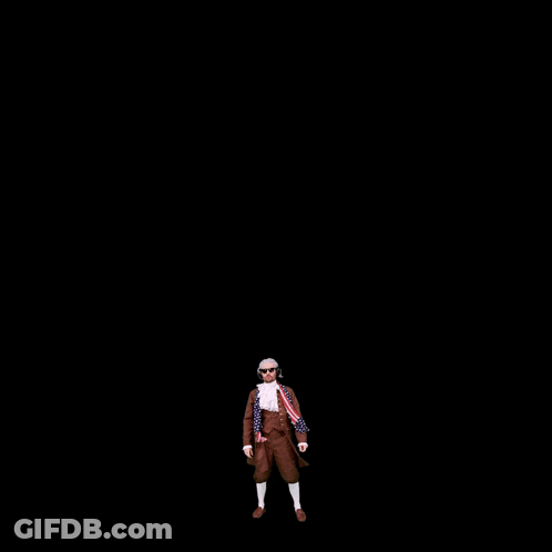 Man In Front Of Falling Red Brick GIF