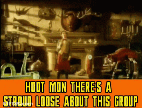 Man In Front Of Fireplace Hoot Mon There's A Stroud Loose GIF
