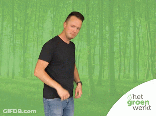 Man In Front Of Green Background Het Groen Werkt GIF
