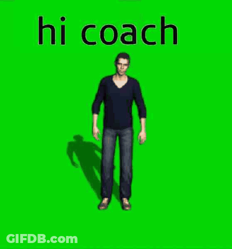 Man In Front Of Green Screen Saying Hi Coach GIF