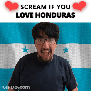 Man In Front Of Honduras Flag Scream If You Love Honduras GIF