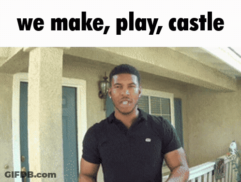Man In Front Of House We Make Play Castle GIF