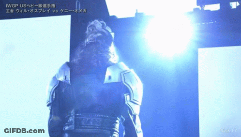 Man In Front Of IWGP Screen GIF