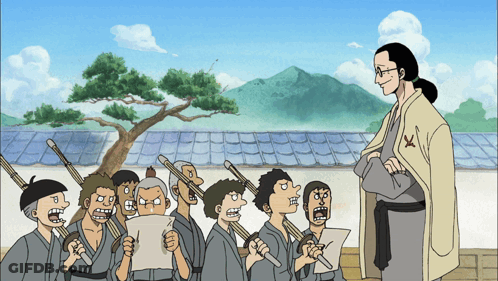 Man In Front Of Kids GIF