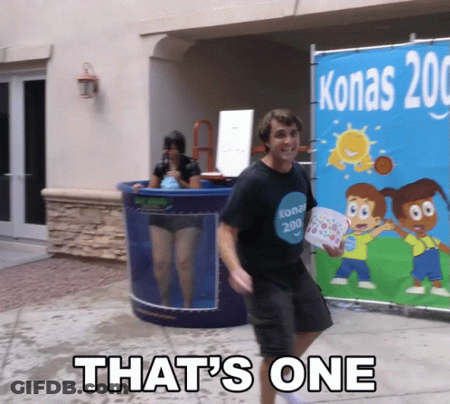 Man In Front Of Konas 200 Sign GIF